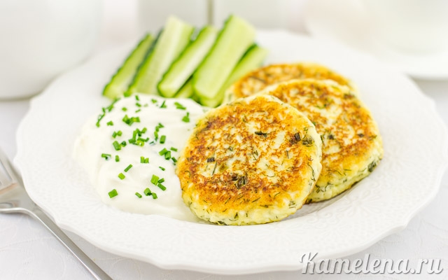 Сырники с зеленым луком и укропом