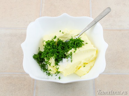 Приготовим масло.
Мягкое