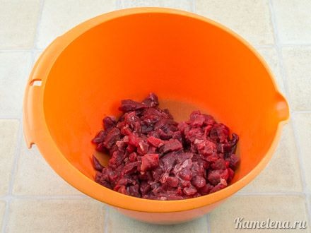 Готовим мясную начинку. Чтобы