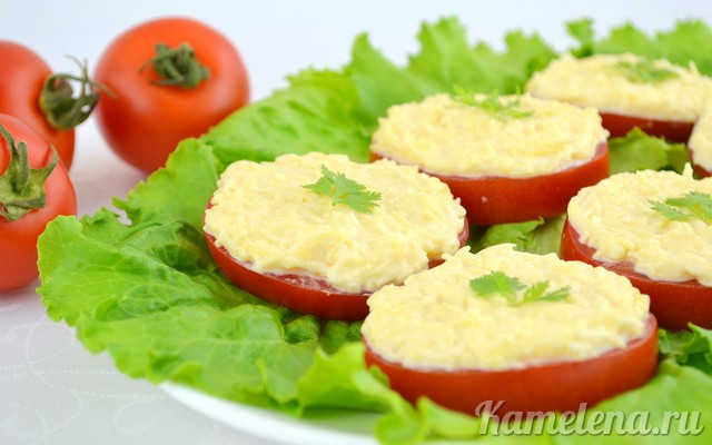 Помидоры с сыром и чесноком - пошаговый рецепт с фото