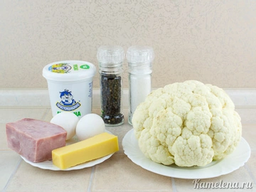 1. Запеканка из цветной капусты в духовке с сыром и яйцом с помидорами