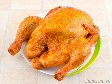 Фаршированная курица в духовке