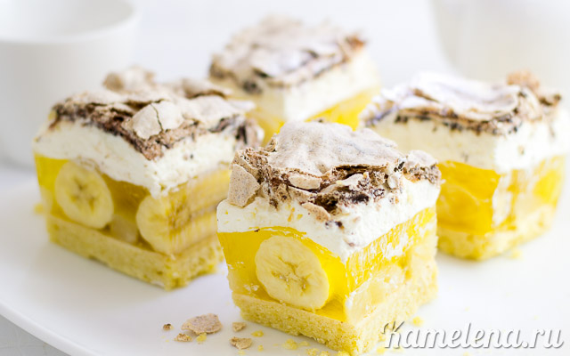 Желейный торт «Банановое чудо»