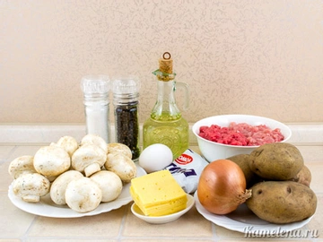 Тертый картофель с фаршем в духовке рецепт с фото пошагово