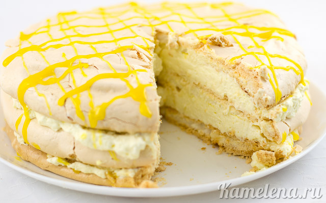 Меренговый торт с лимонным кремом
