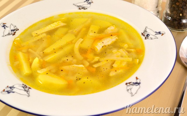 Куриный суп с лапшой и картофелем - пошаговый фоторецепт