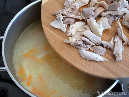 Как приготовить рецепт Суп с рисом и курицей