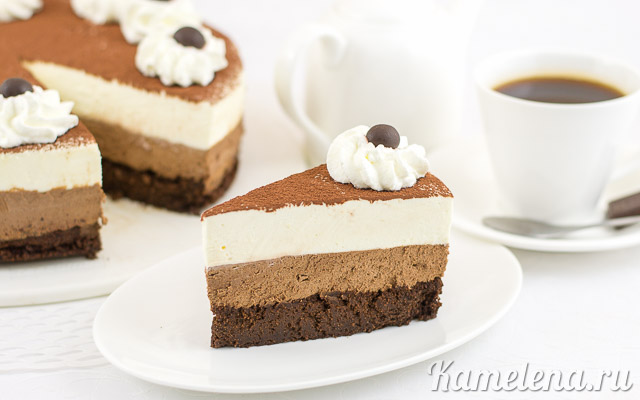 Муссовый торт «Три шоколада» - пошаговый рецепт с фото