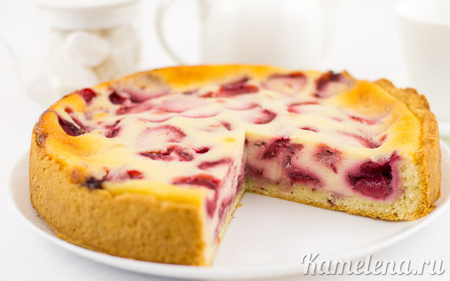 Пирог с кремом и фруктами - Рецепт | aikimaster.ru
