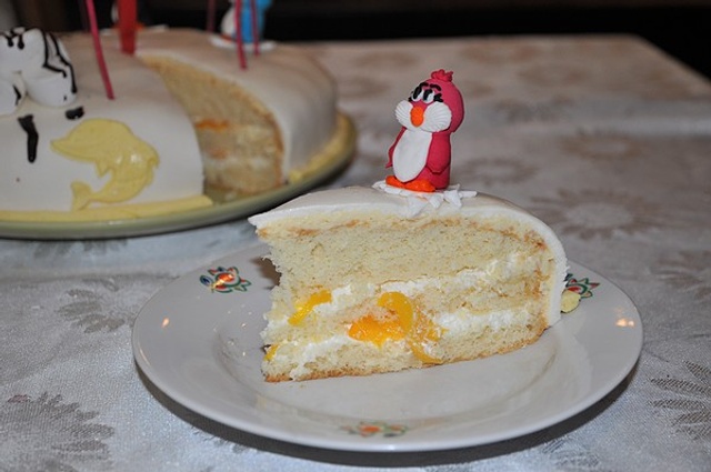 Двухъярусный торт на День рождения 2 года, рецепт с фото