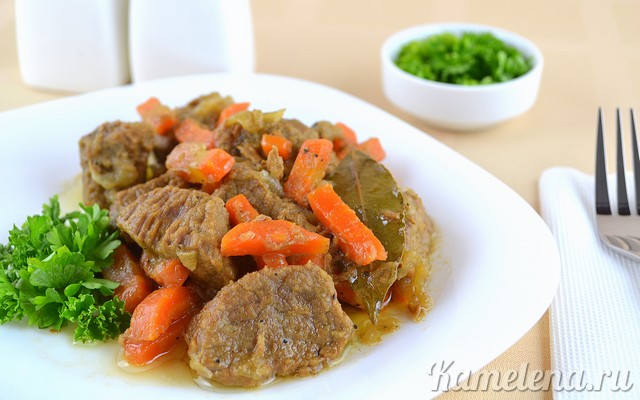 Braised Beef — step-by-step recipe with photos — Kamelena