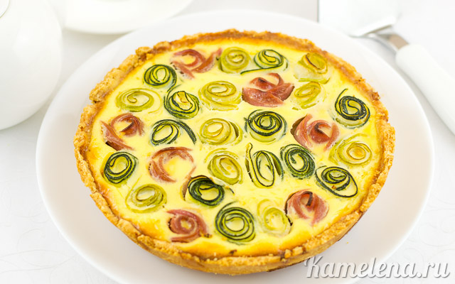 Zucchini and Sausage Pie — step-by-step recipe with photos — Kamelena